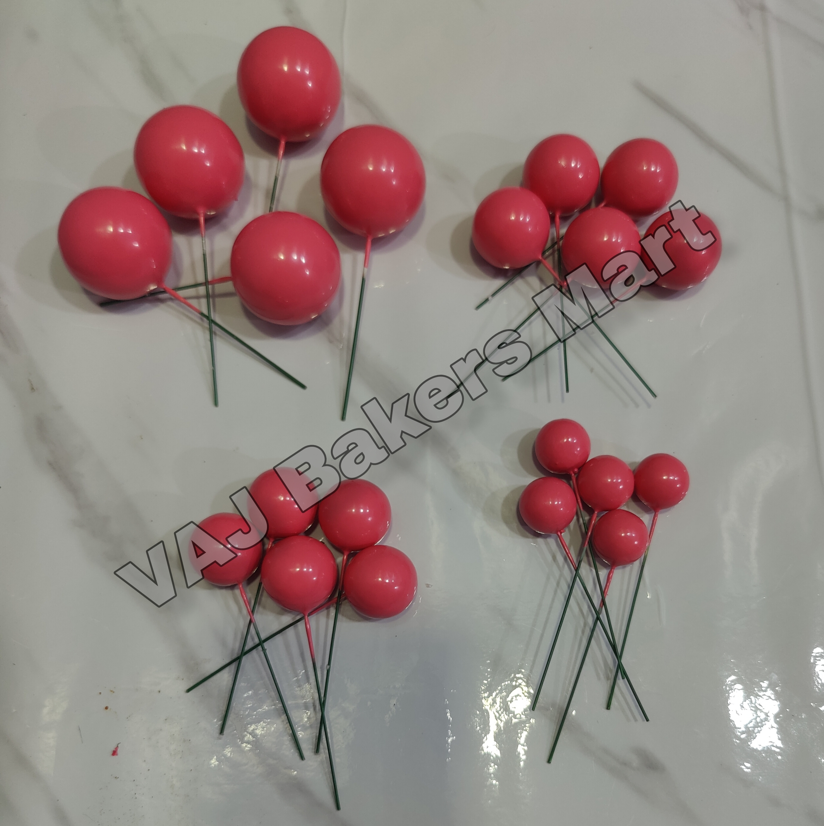 Pink Metallic Faux Balls