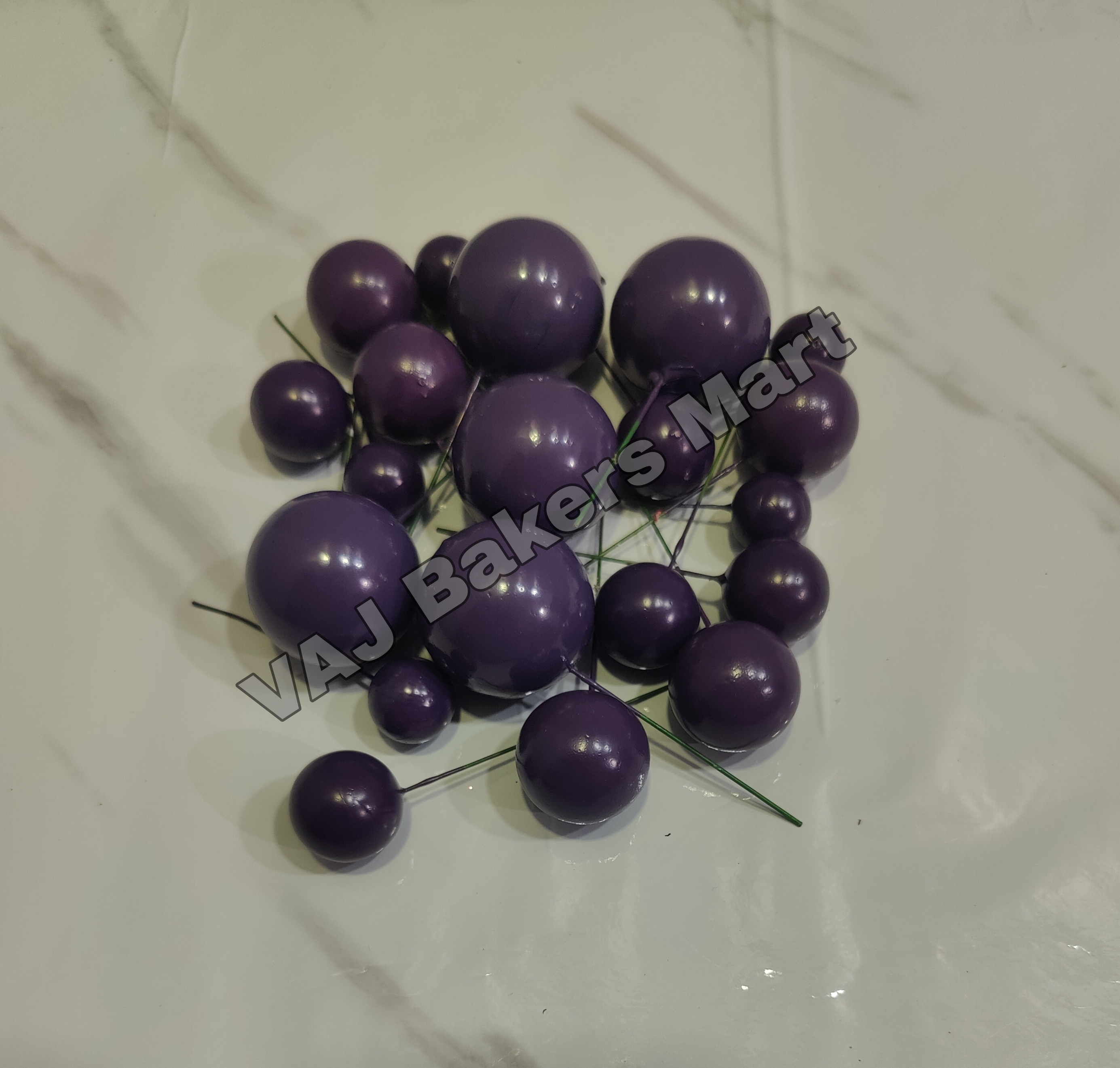 Purple Metallic Faux Balls