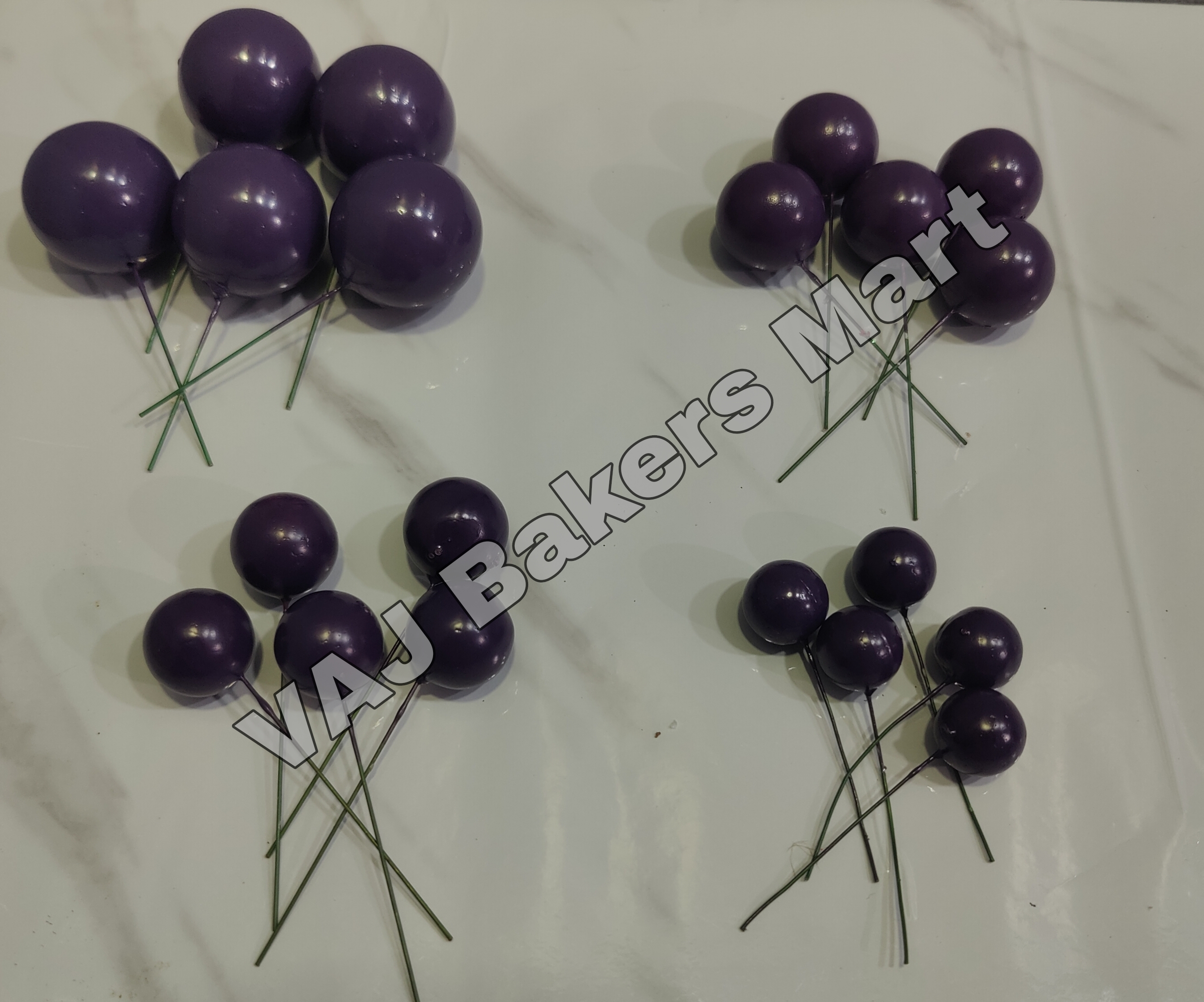 Purple Metallic Faux Balls