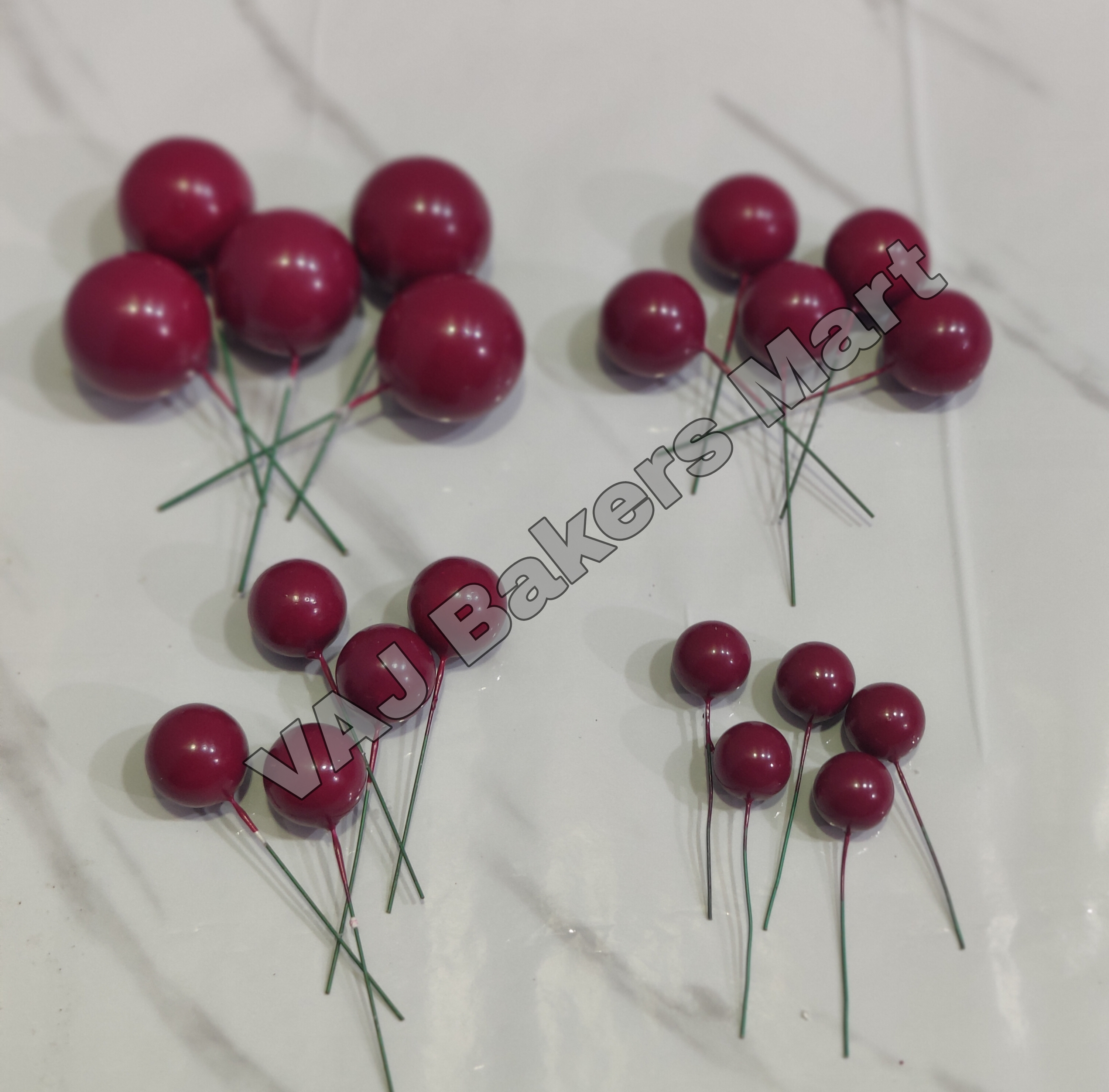 Magenta Metallic Faux Balls