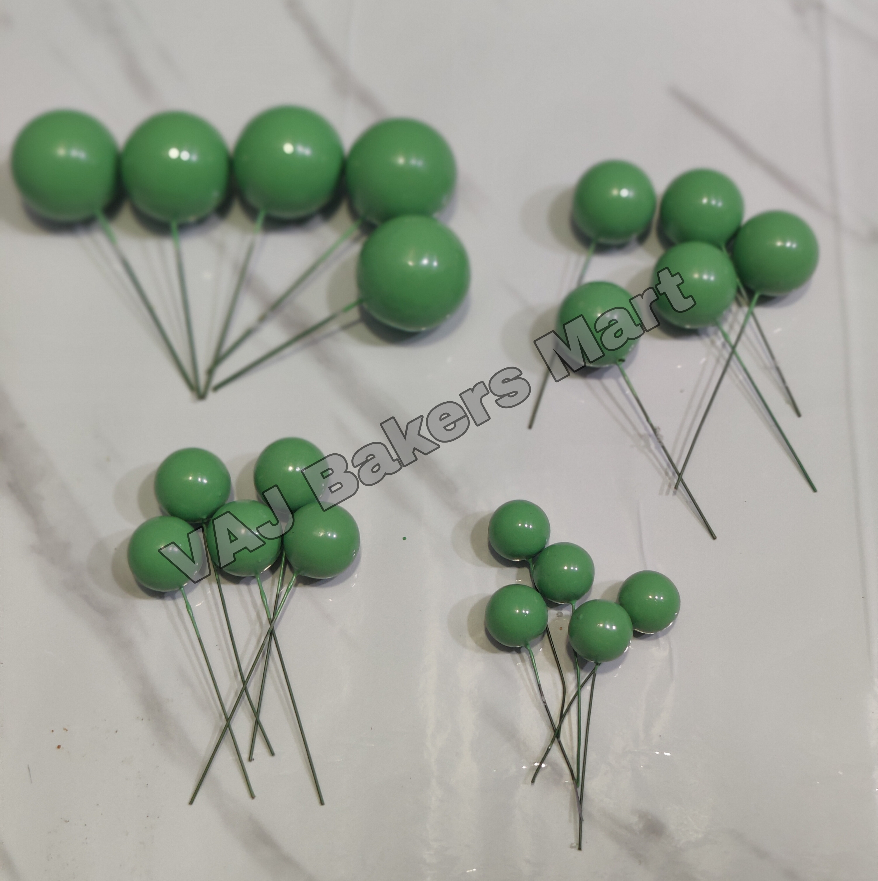 Light Green Metallic Faux Balls