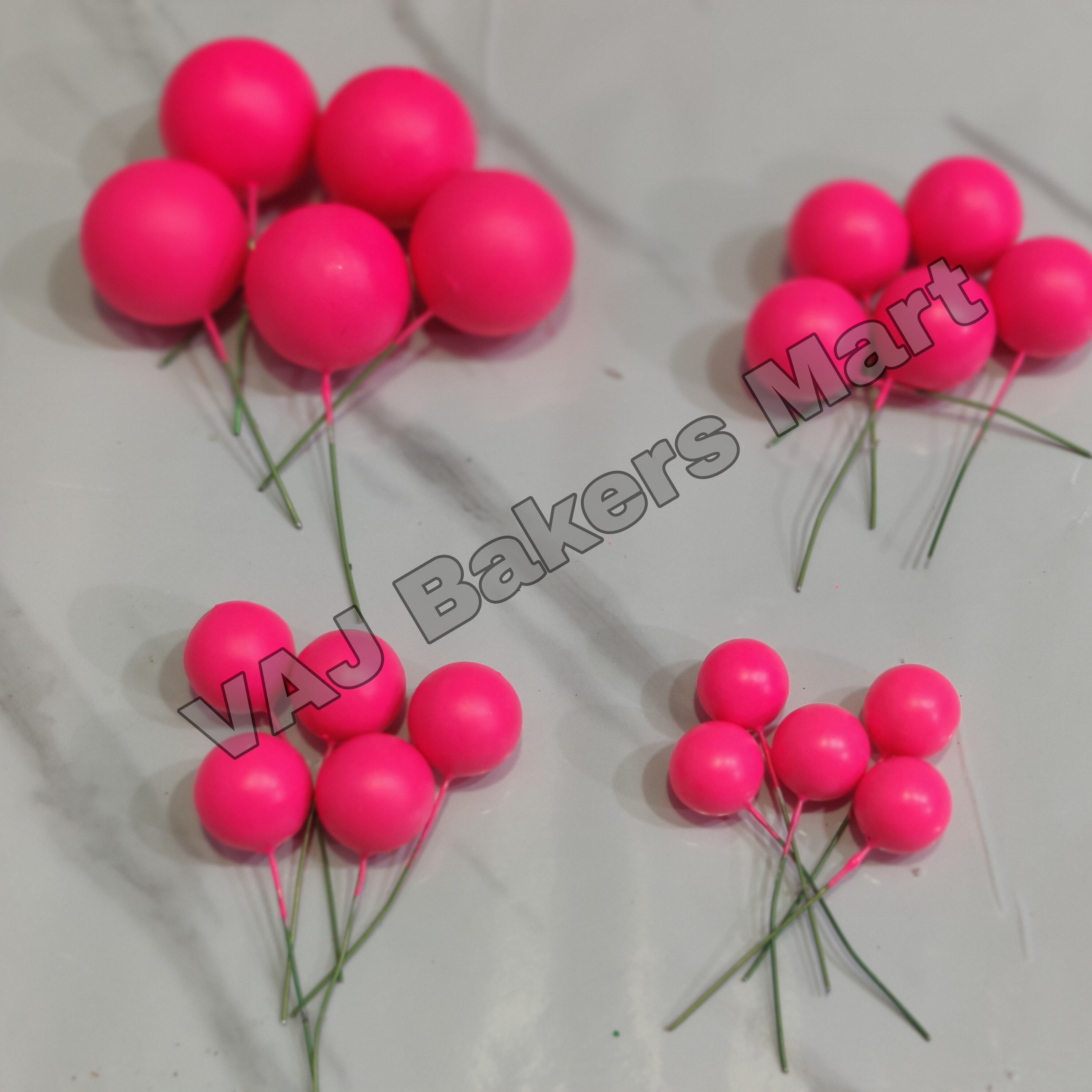 Hot Pink Metallic Faux Balls