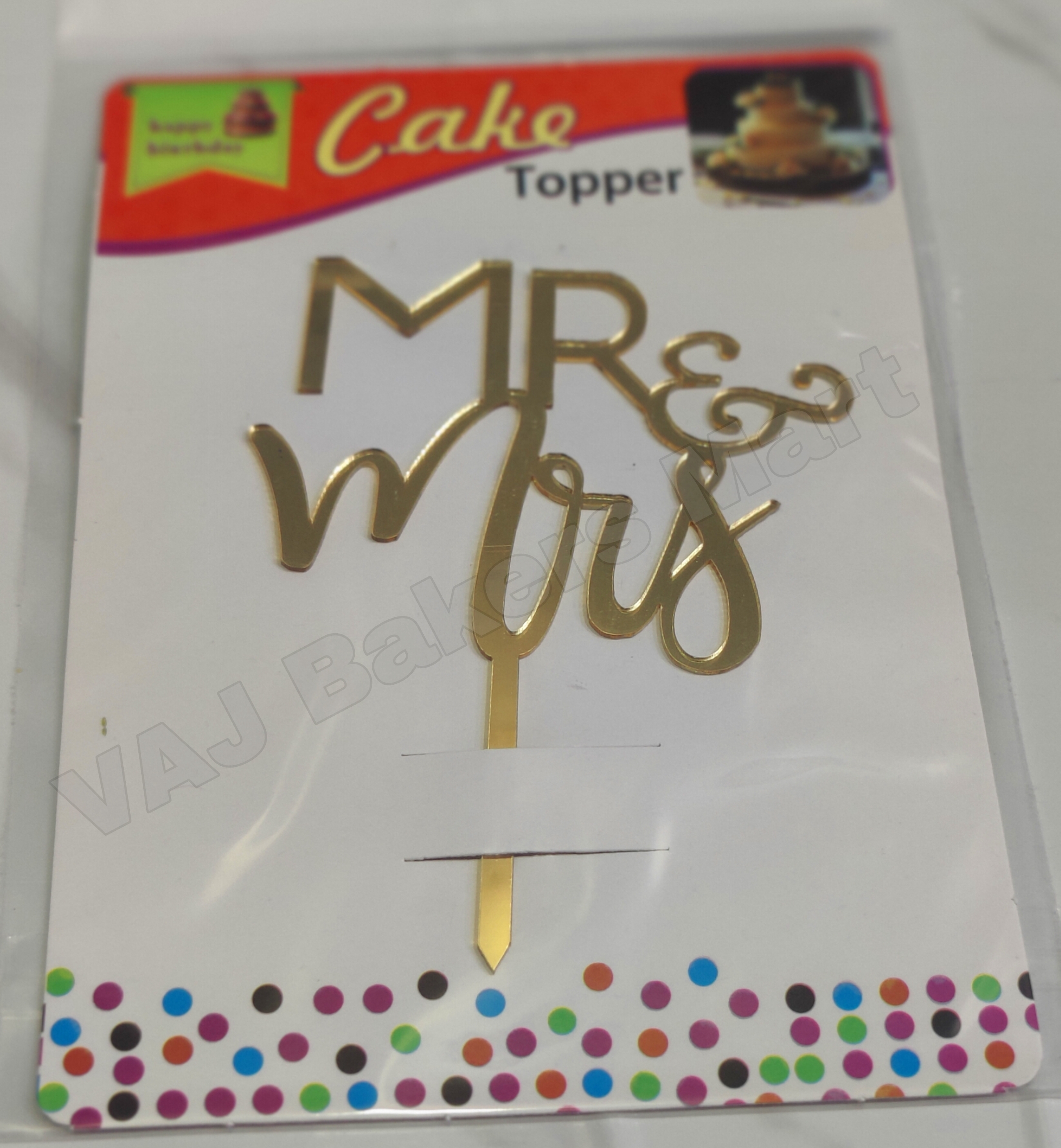 W9 Acrylic Wedding Cake Topper