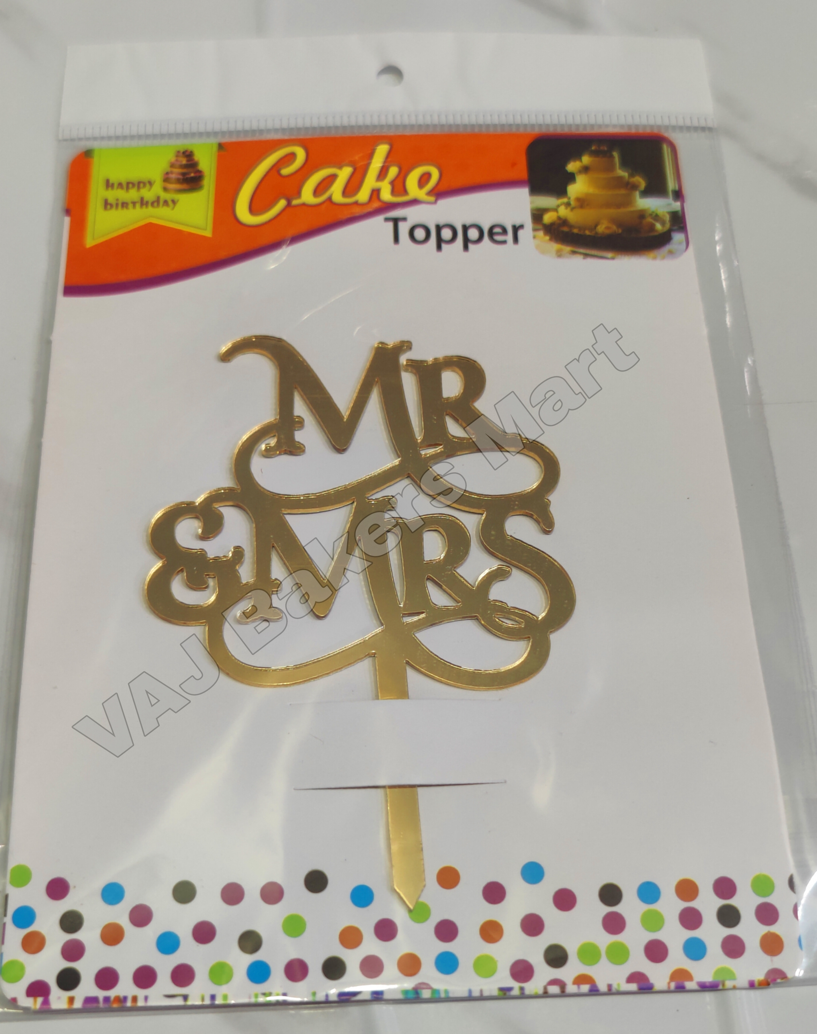 W10 Acrylic Wedding Cake Topper