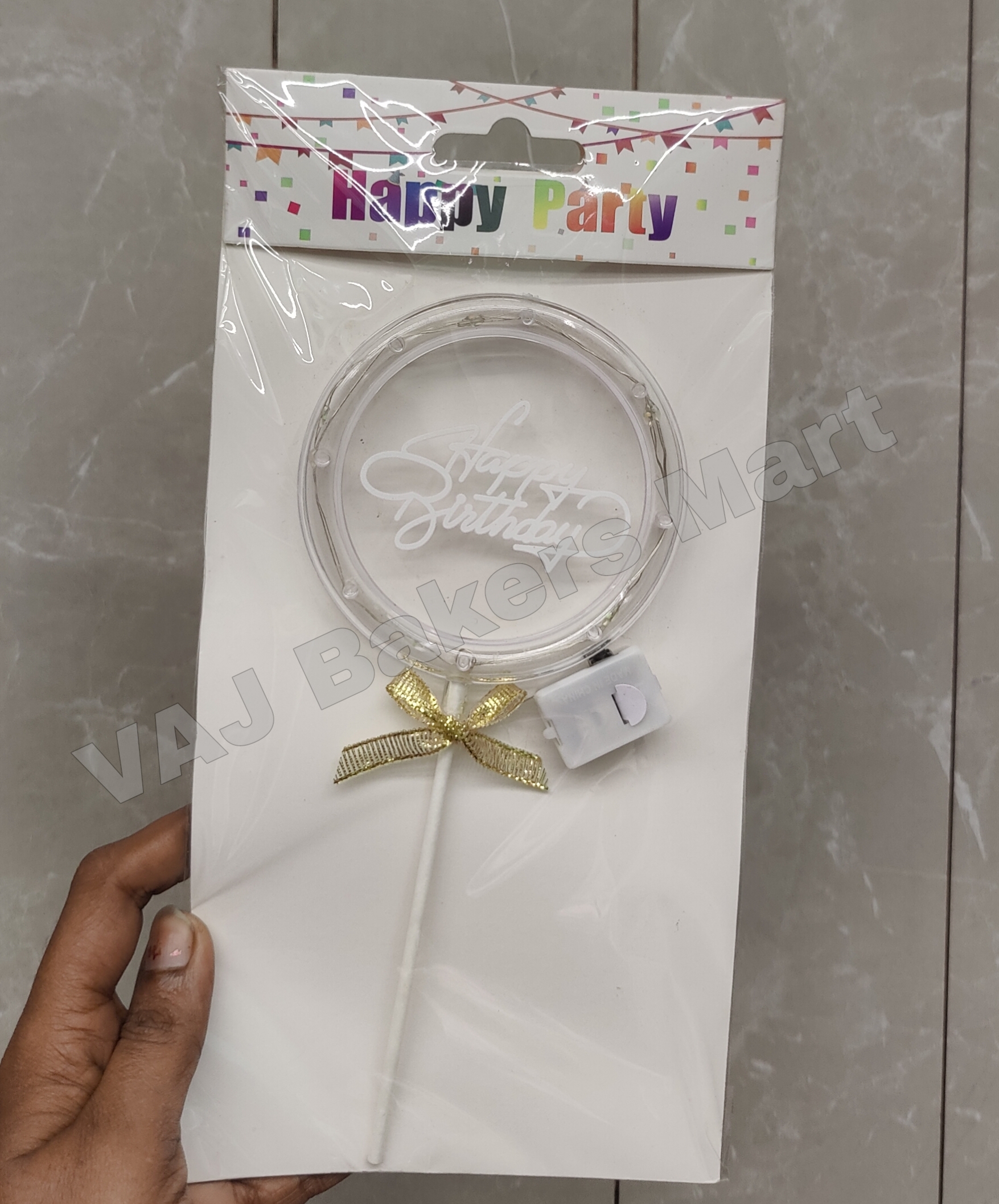 LED Happy Birthday Topper