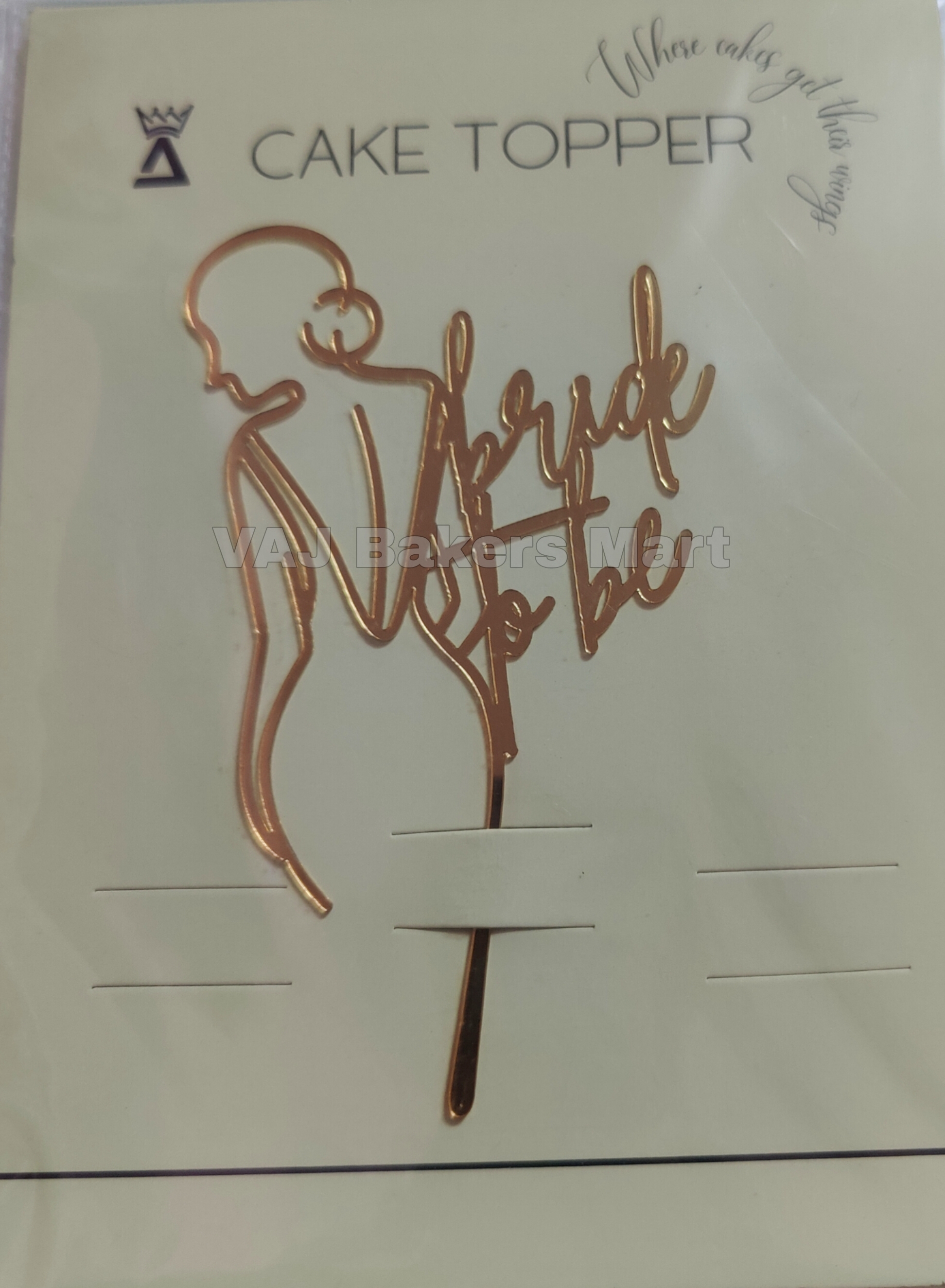 B2B3 Acrylic Bride to Be Cake Topper