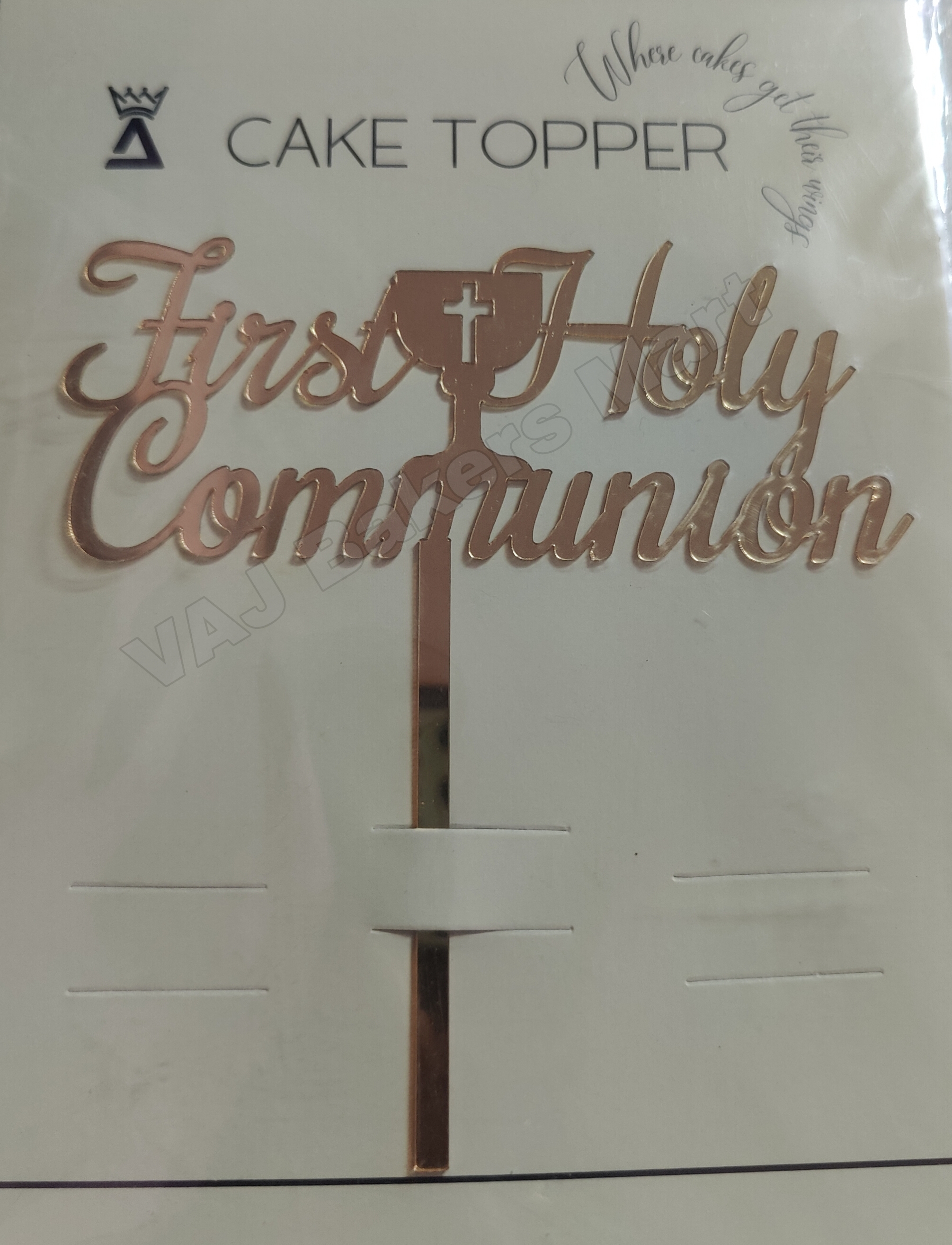 DT3 Acrylic Holy Communion Cake Topper
