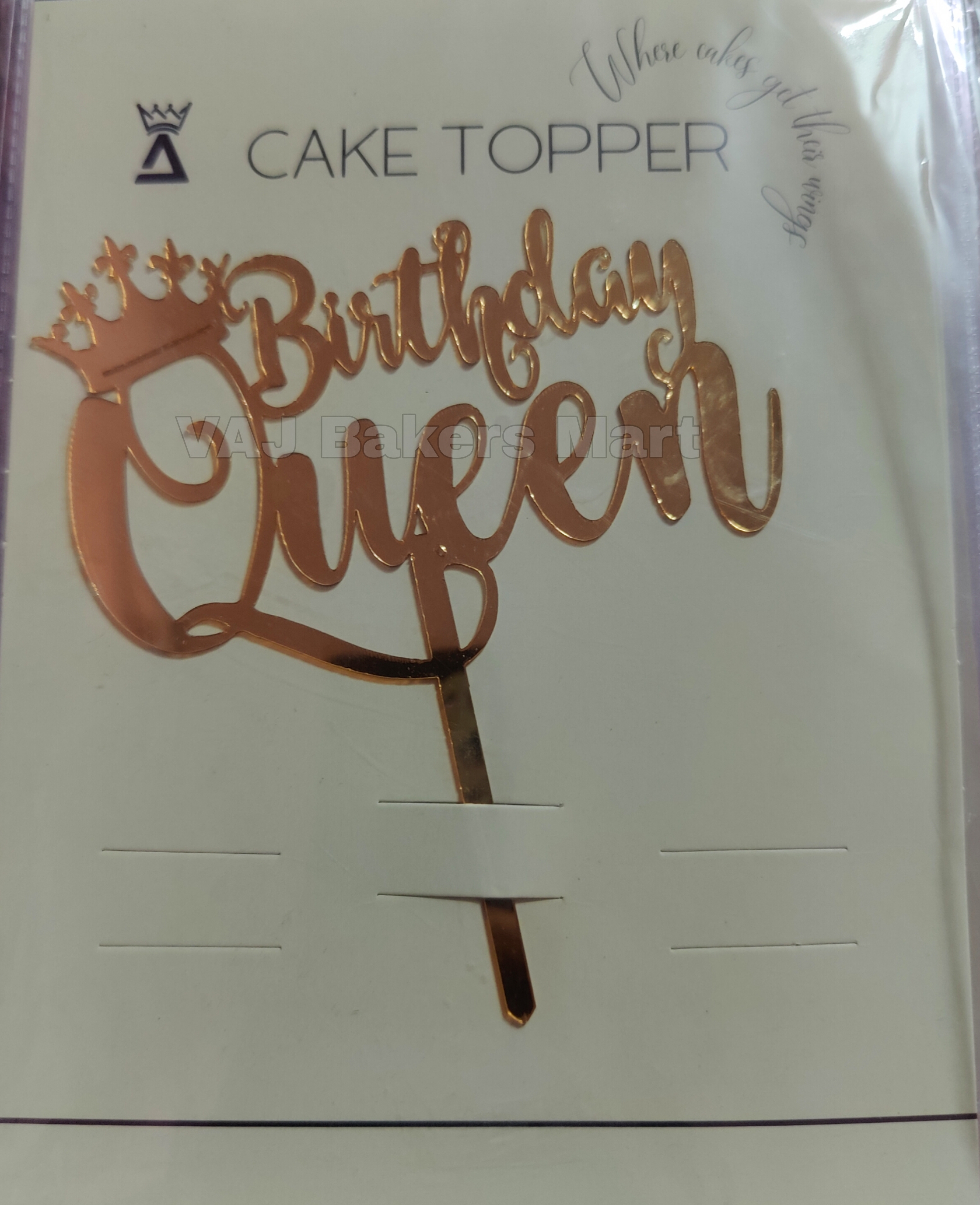 HBQ Acrylic Happy Birthday Queen Topper
