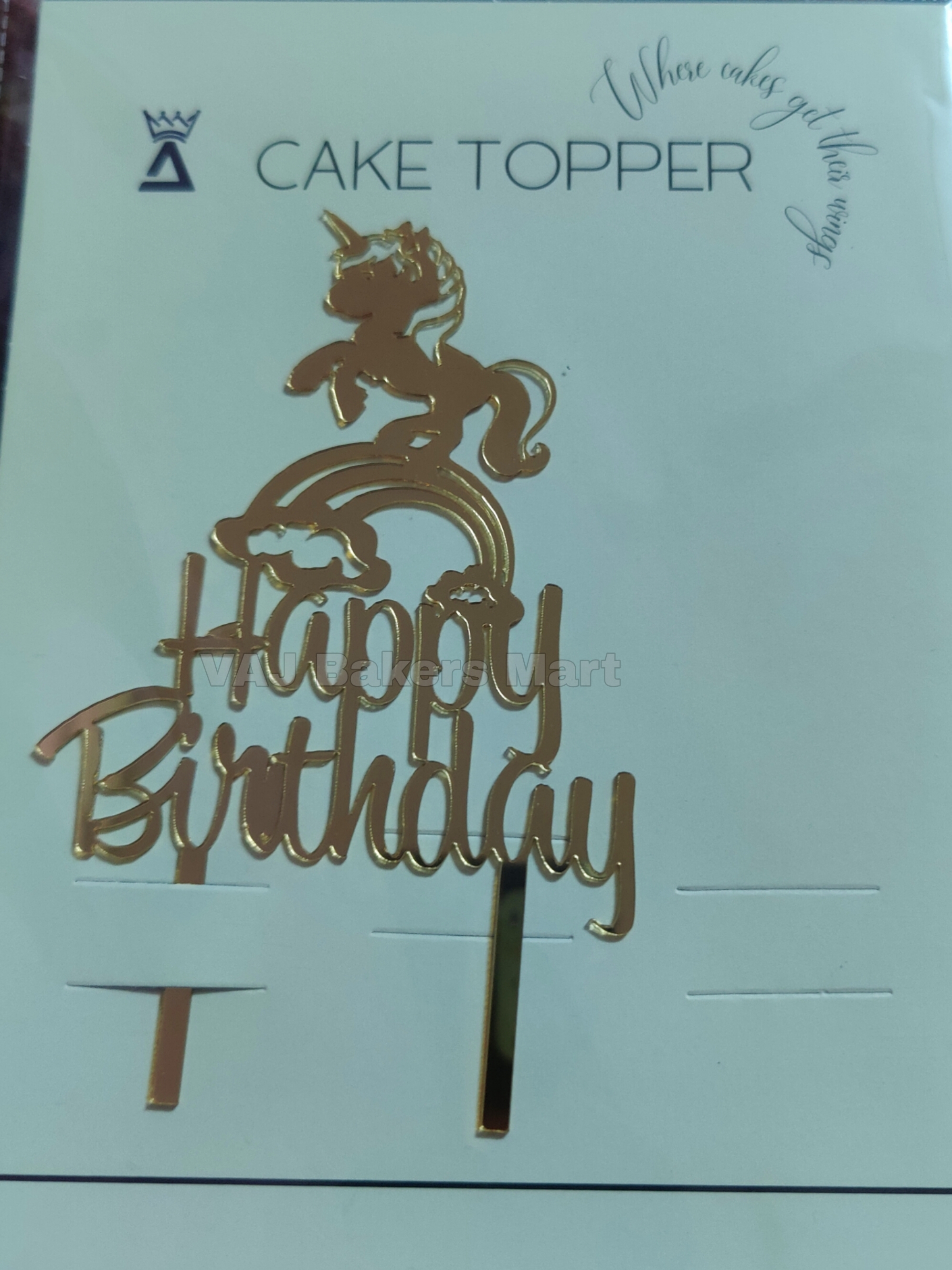 HB6 Acrylic Happy Birthday Topper