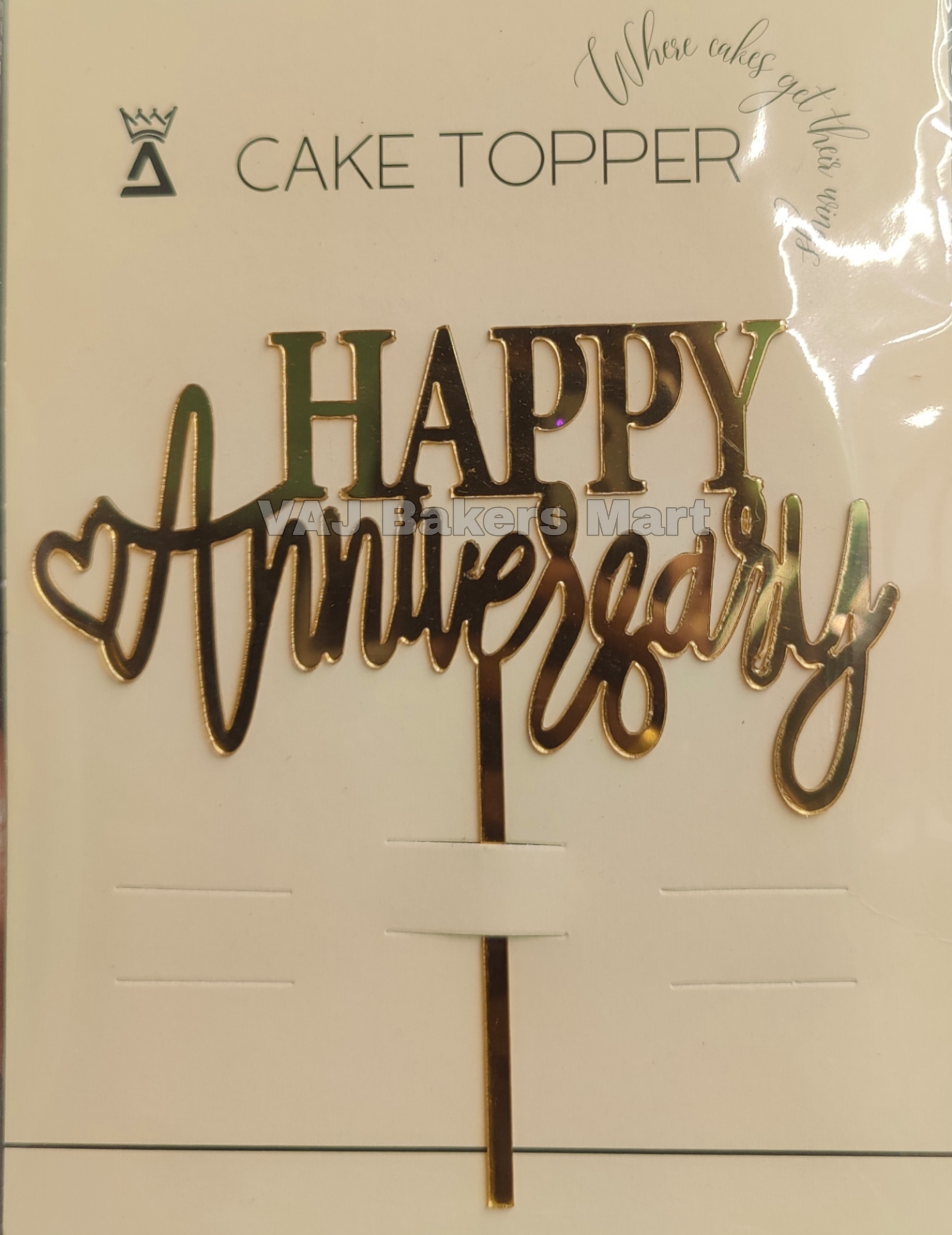 HA1 Acrylic Happy Anniversary Topper
