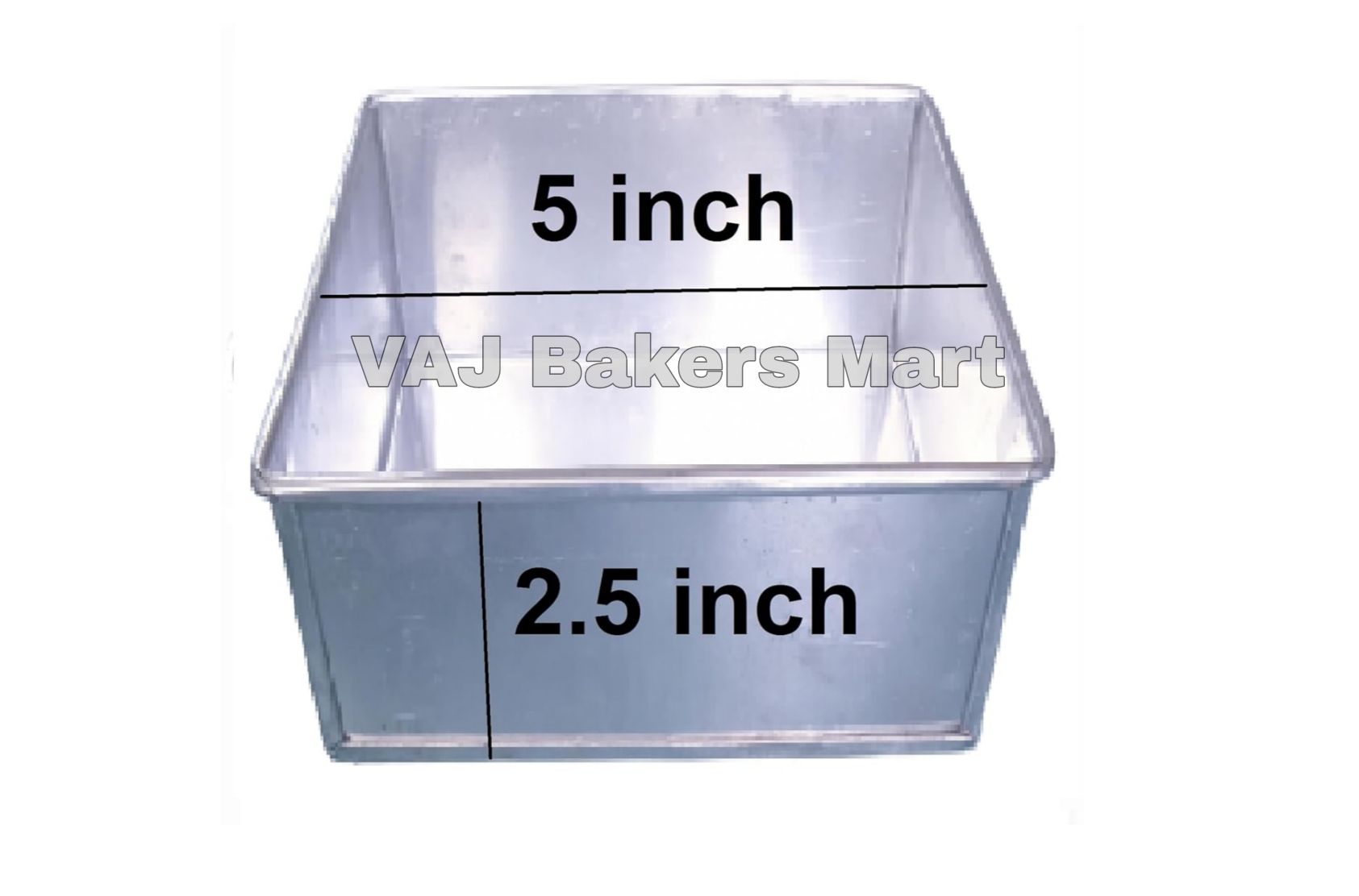 Square Cake Tin 5" x 5" x 2.5"