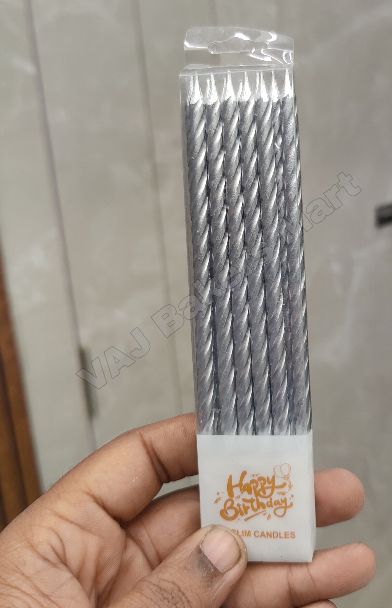 Silver Twisted Candles