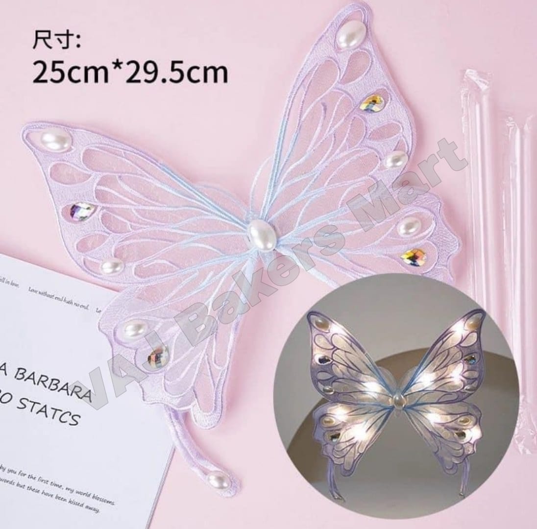 Trendy Fairy Doll(Siting) Topper with Embroided Butteryfly Wings