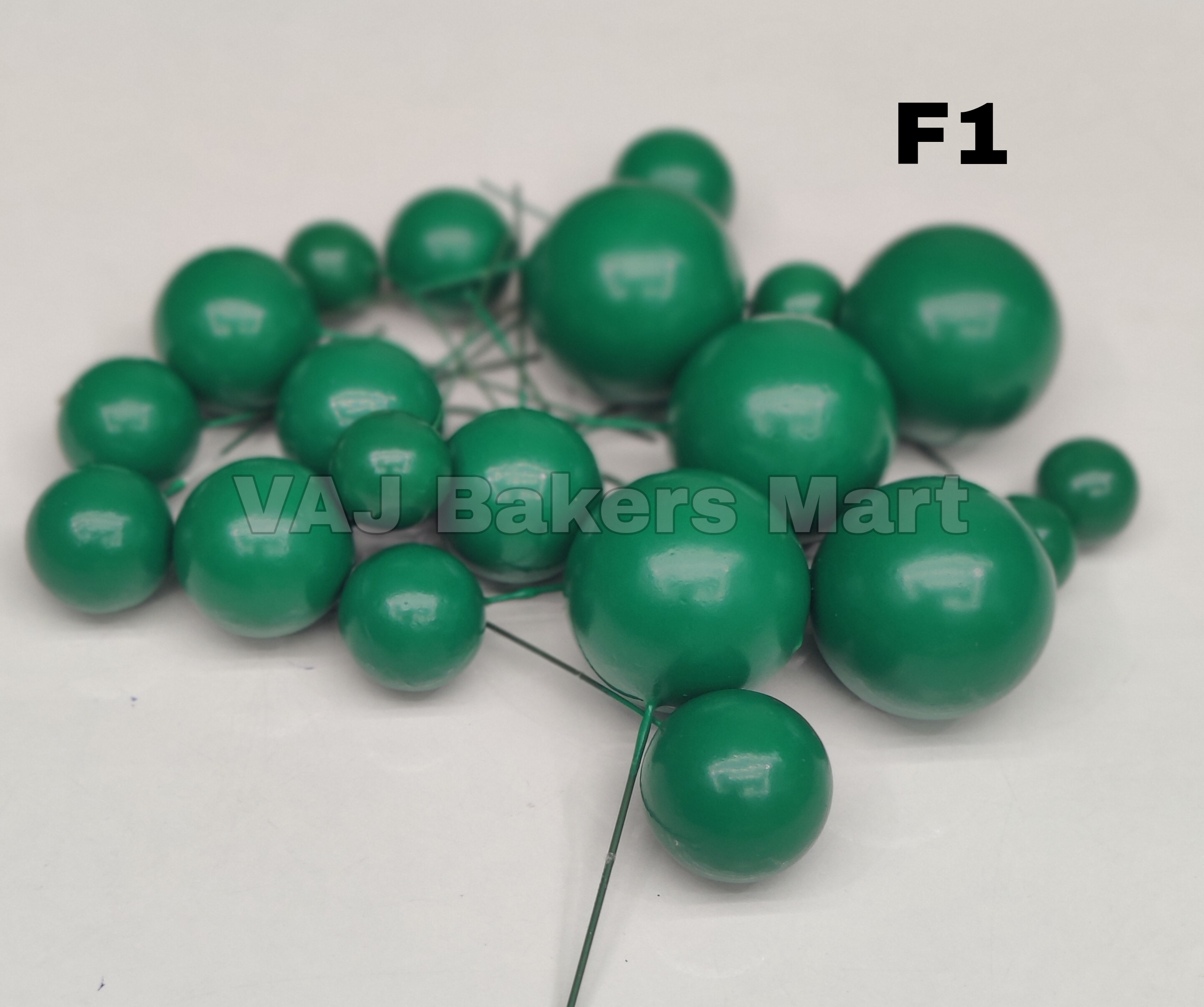 Dark Green Matte Finish Faux Balls (F01)