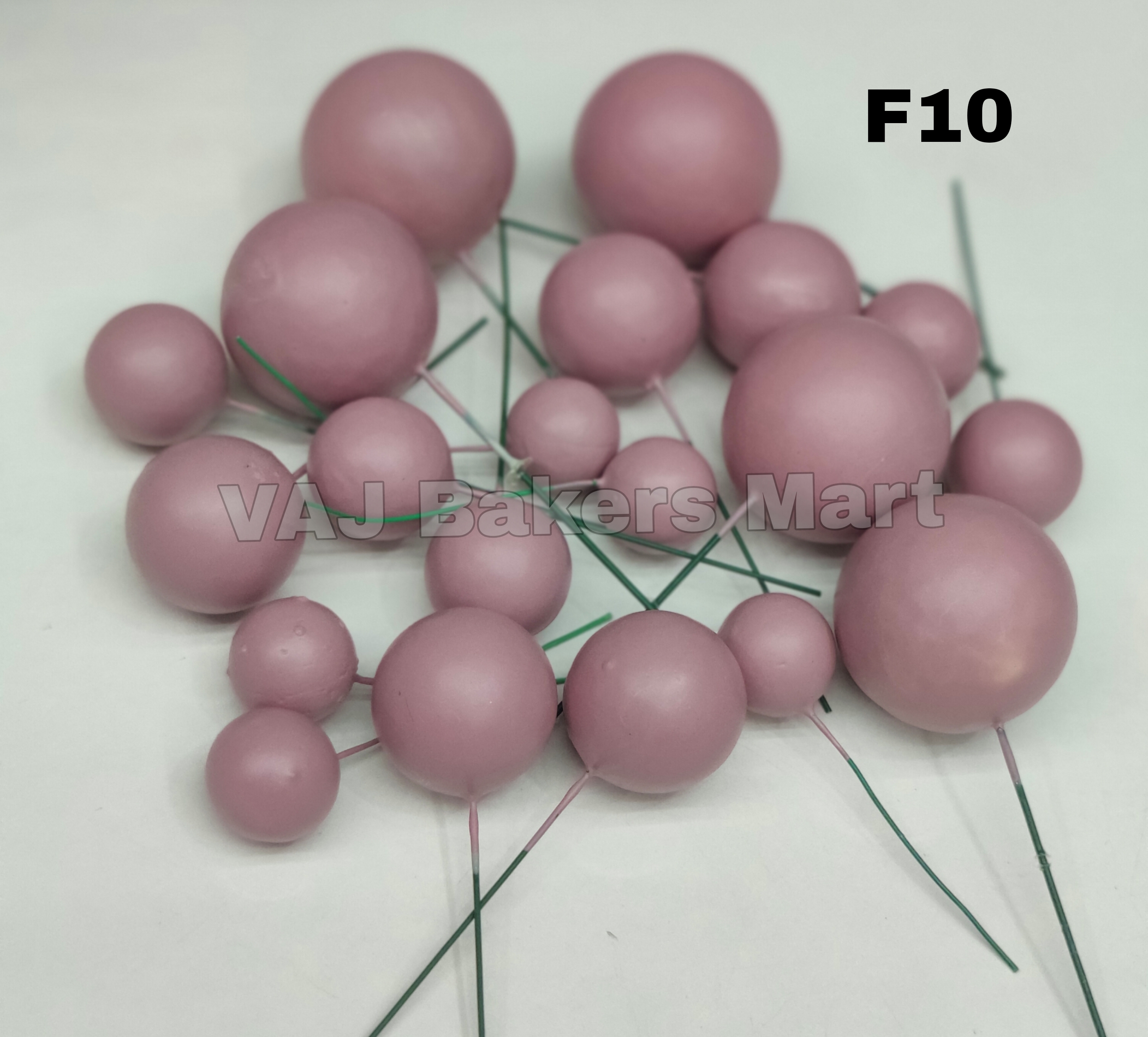 Baby Pink Matte Finish Faux Balls (F10)