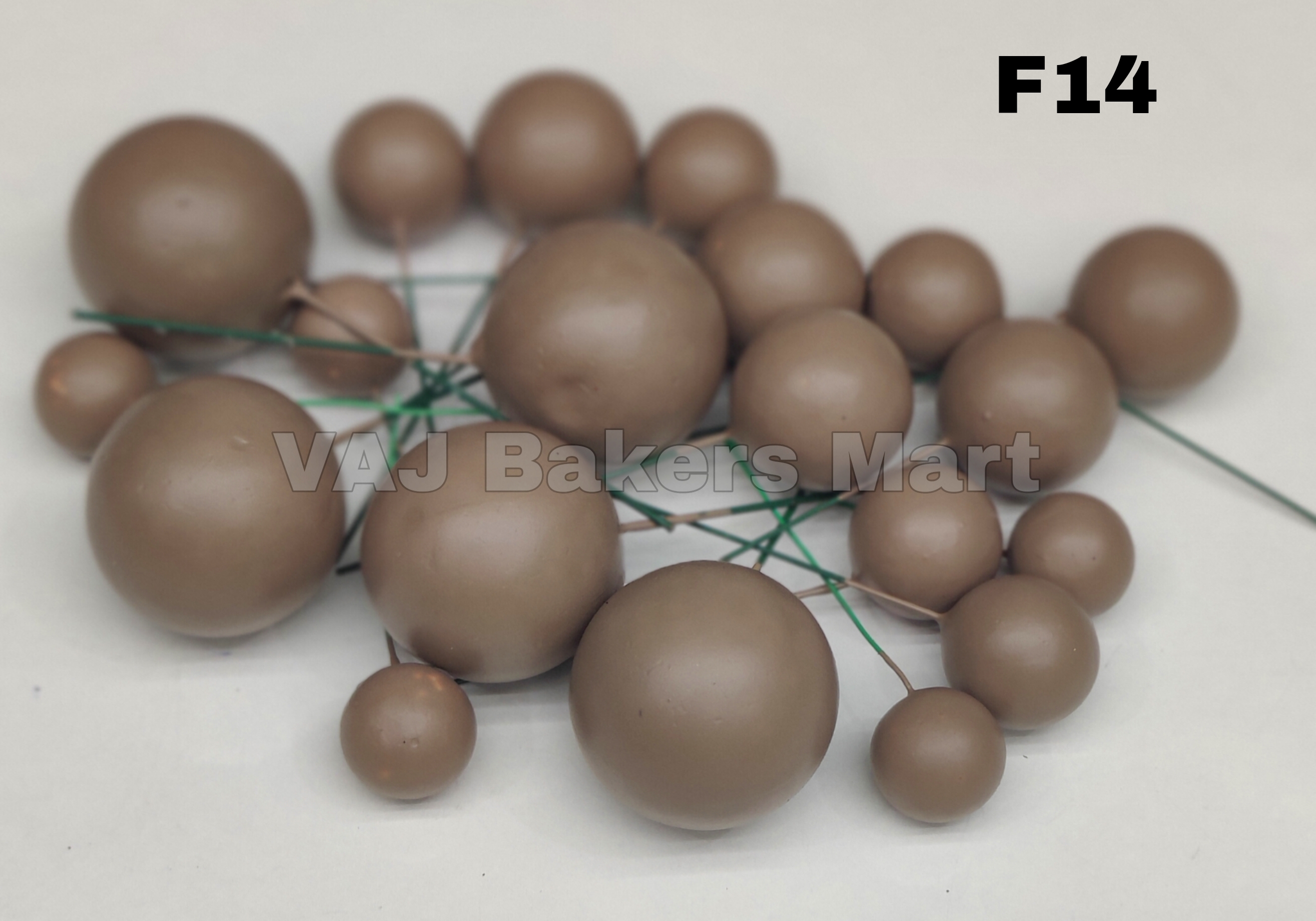 Buckey Brown Matte Finish Faux Balls (F14)