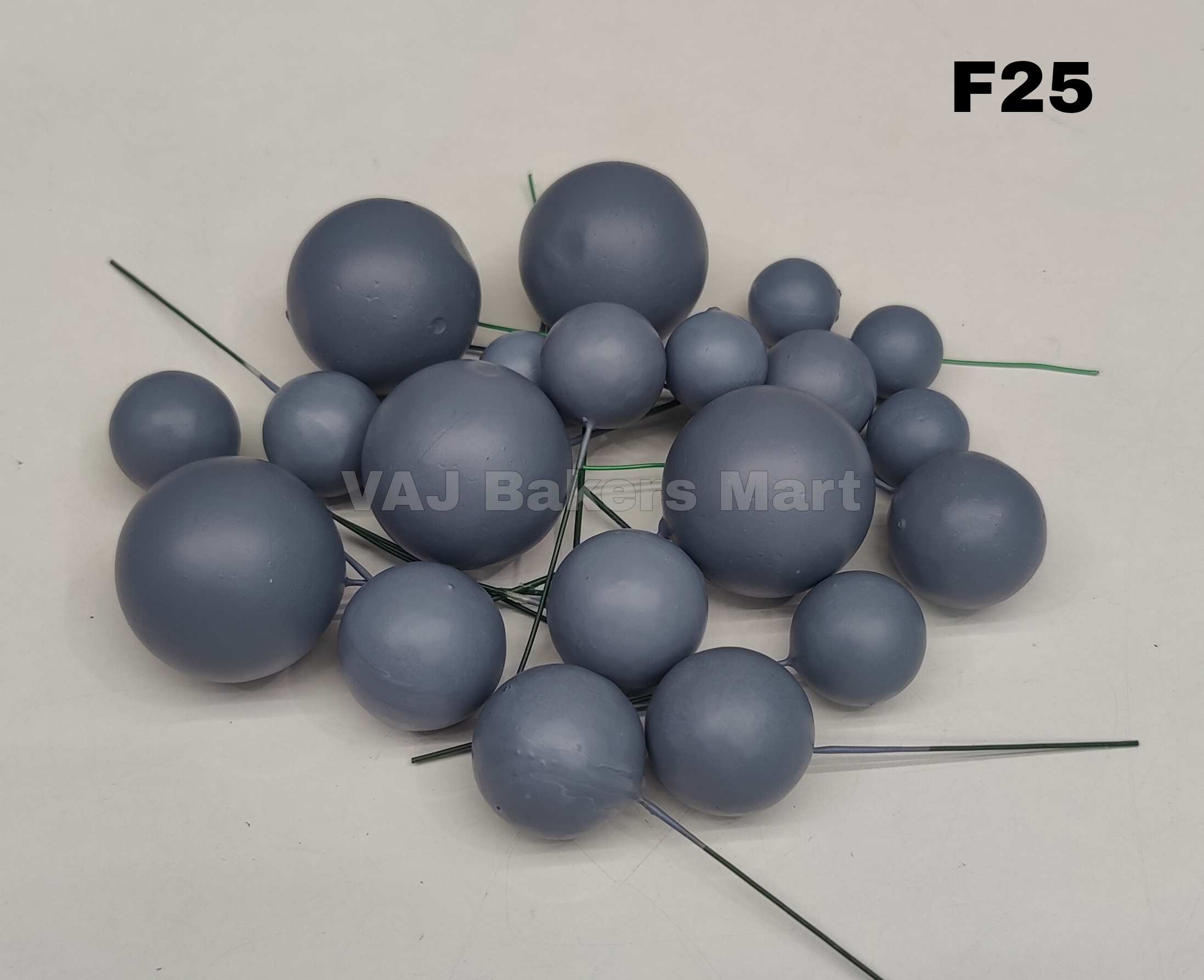 Grey Matte Finish Faux Balls (F25)