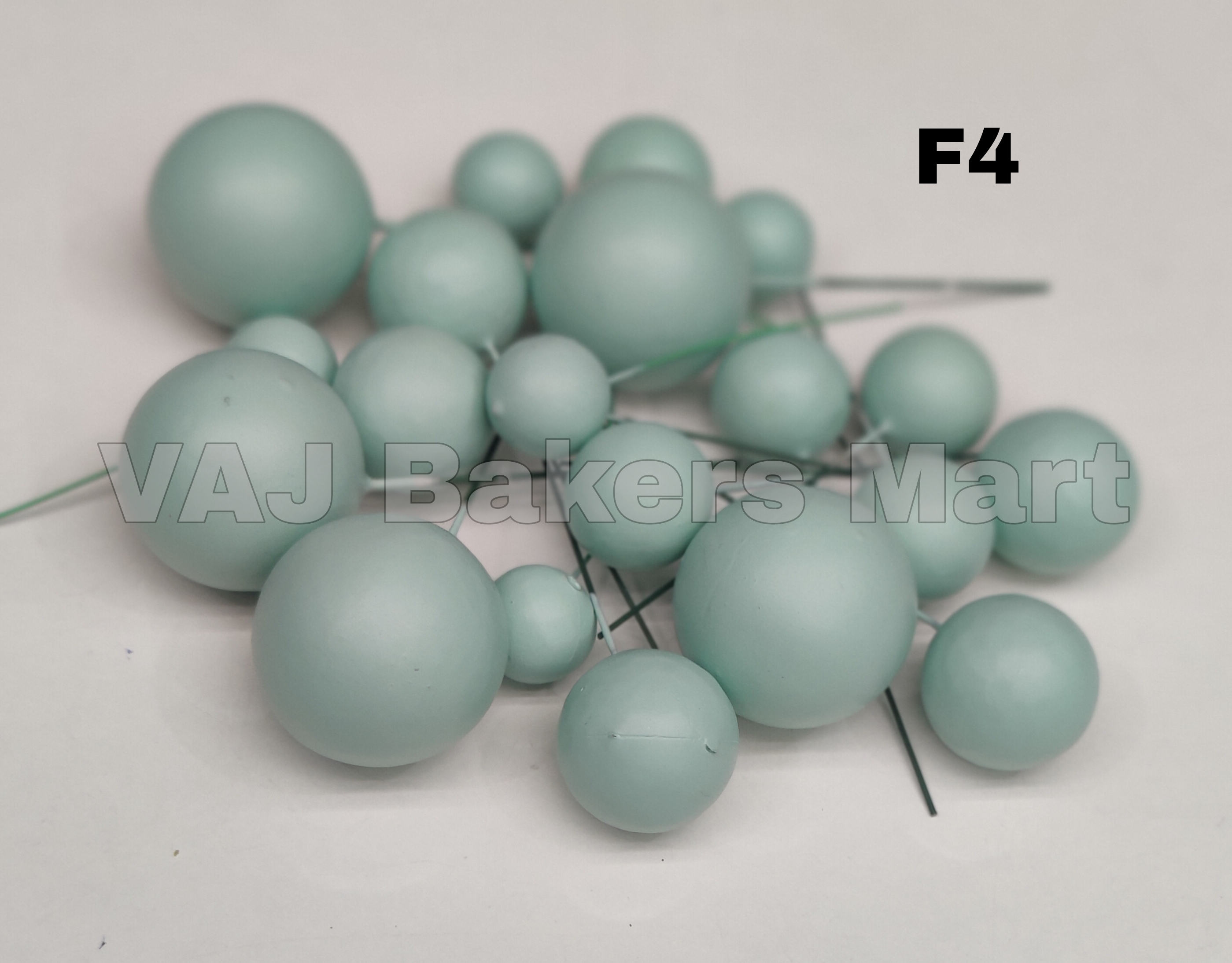 Pastel Green Matte Finish Faux Balls (F04)