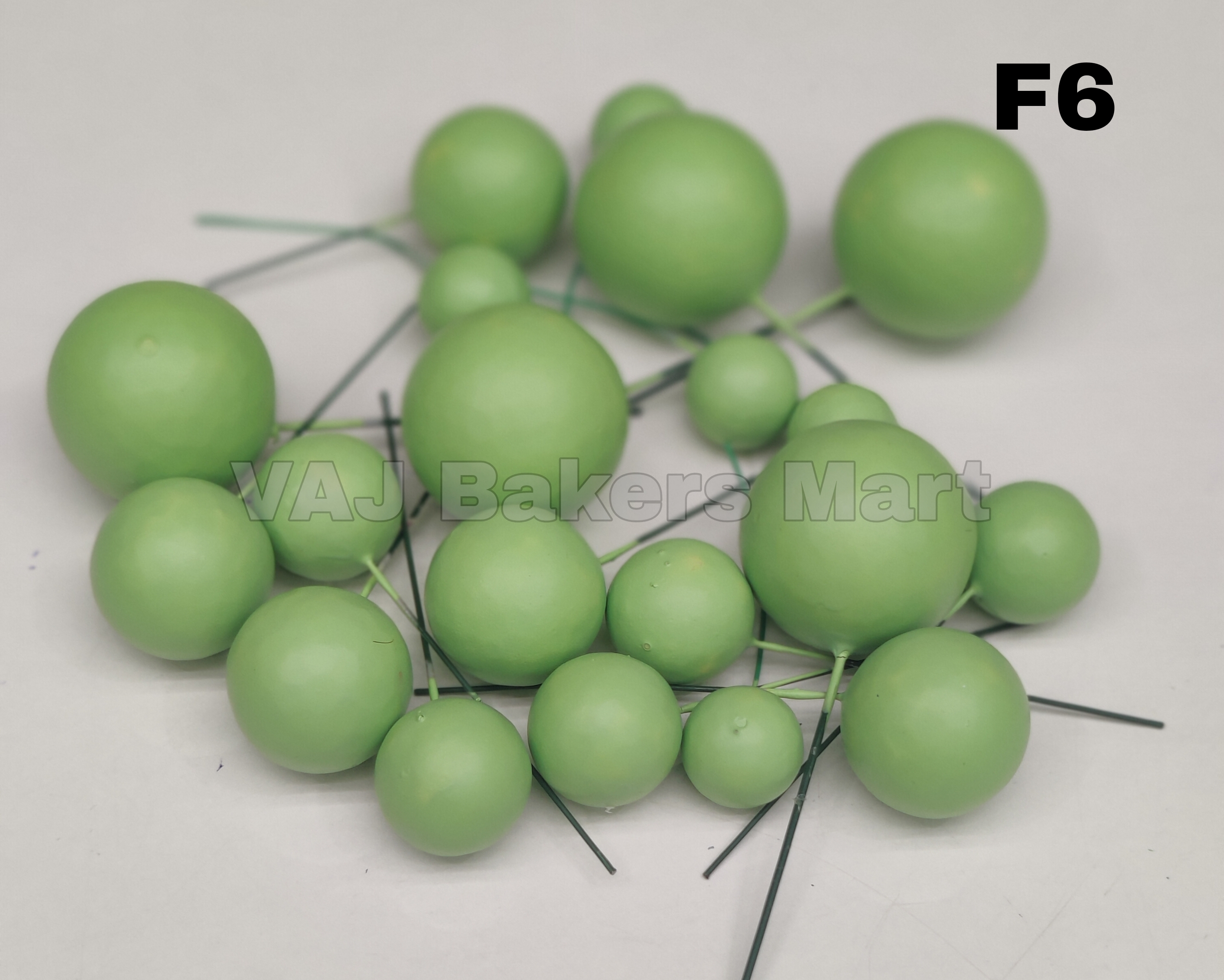 Lime Green Matte Finish Faux Balls (F06)