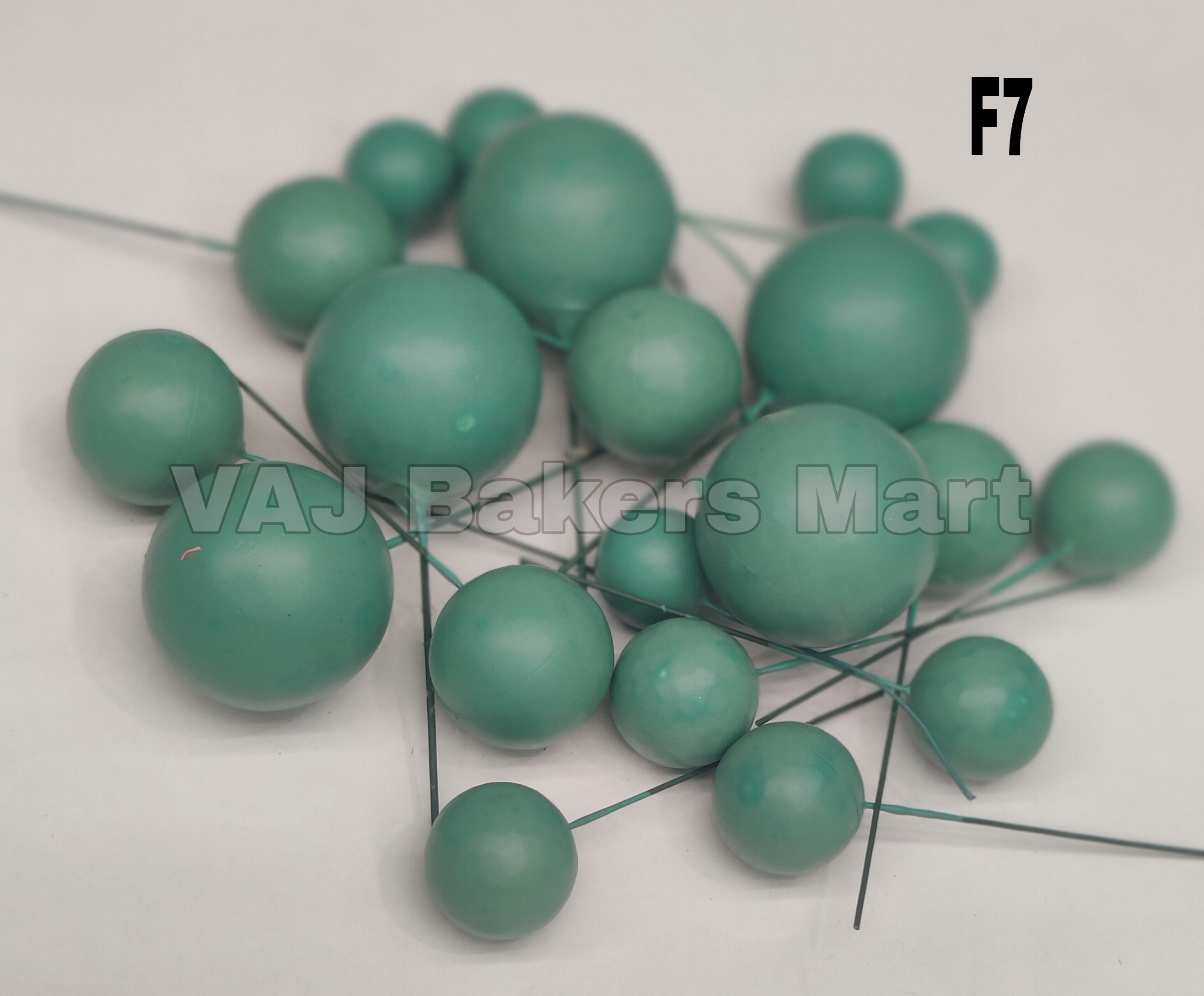 Sea Green Matte Finish Faux Balls (F07)