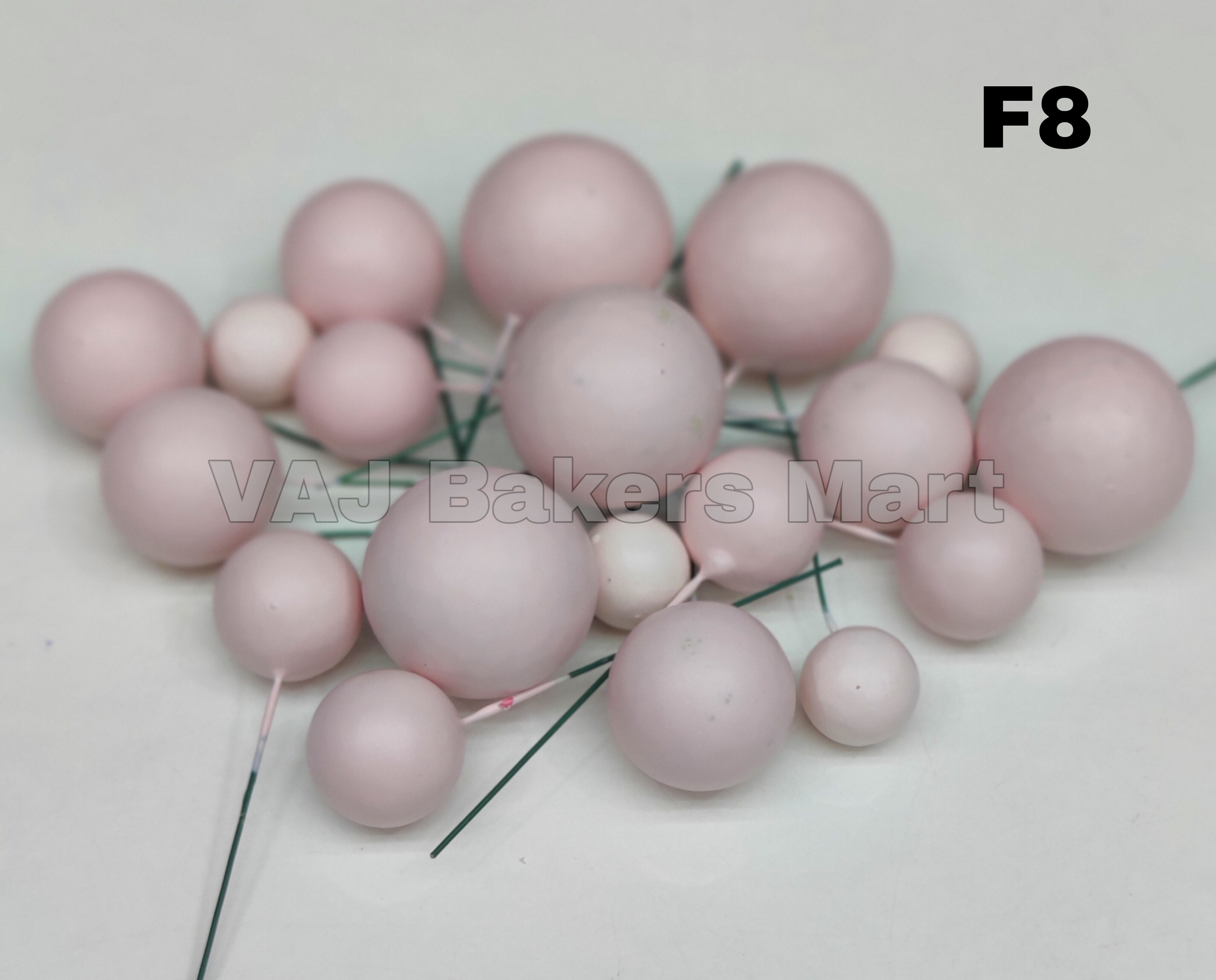 Pink Matte Finish Faux Balls (F08)