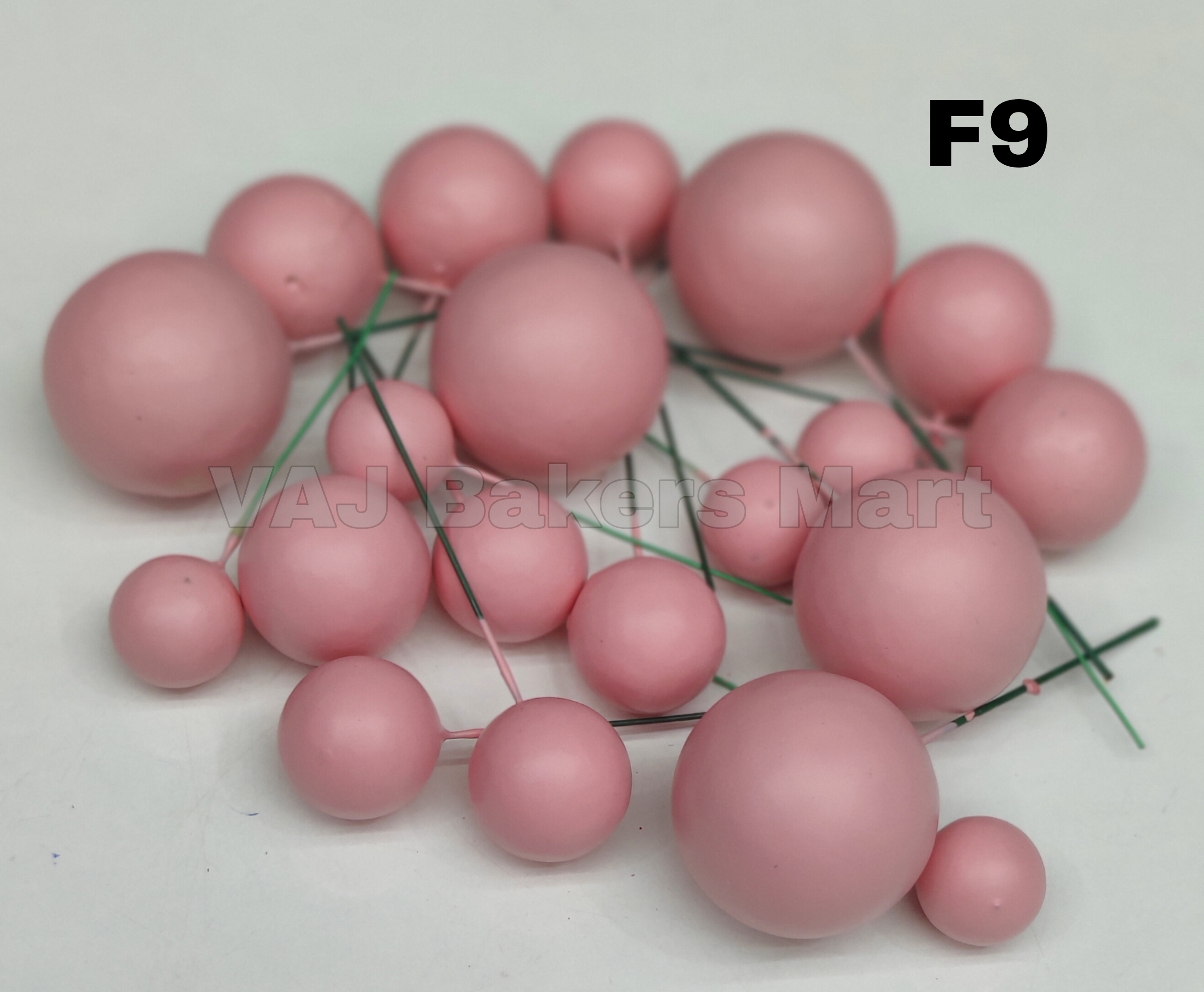 Pastel Pink Matte Finish Faux Balls (F09)